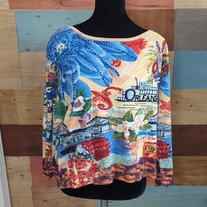 Take Two Vibrant Graphic Top